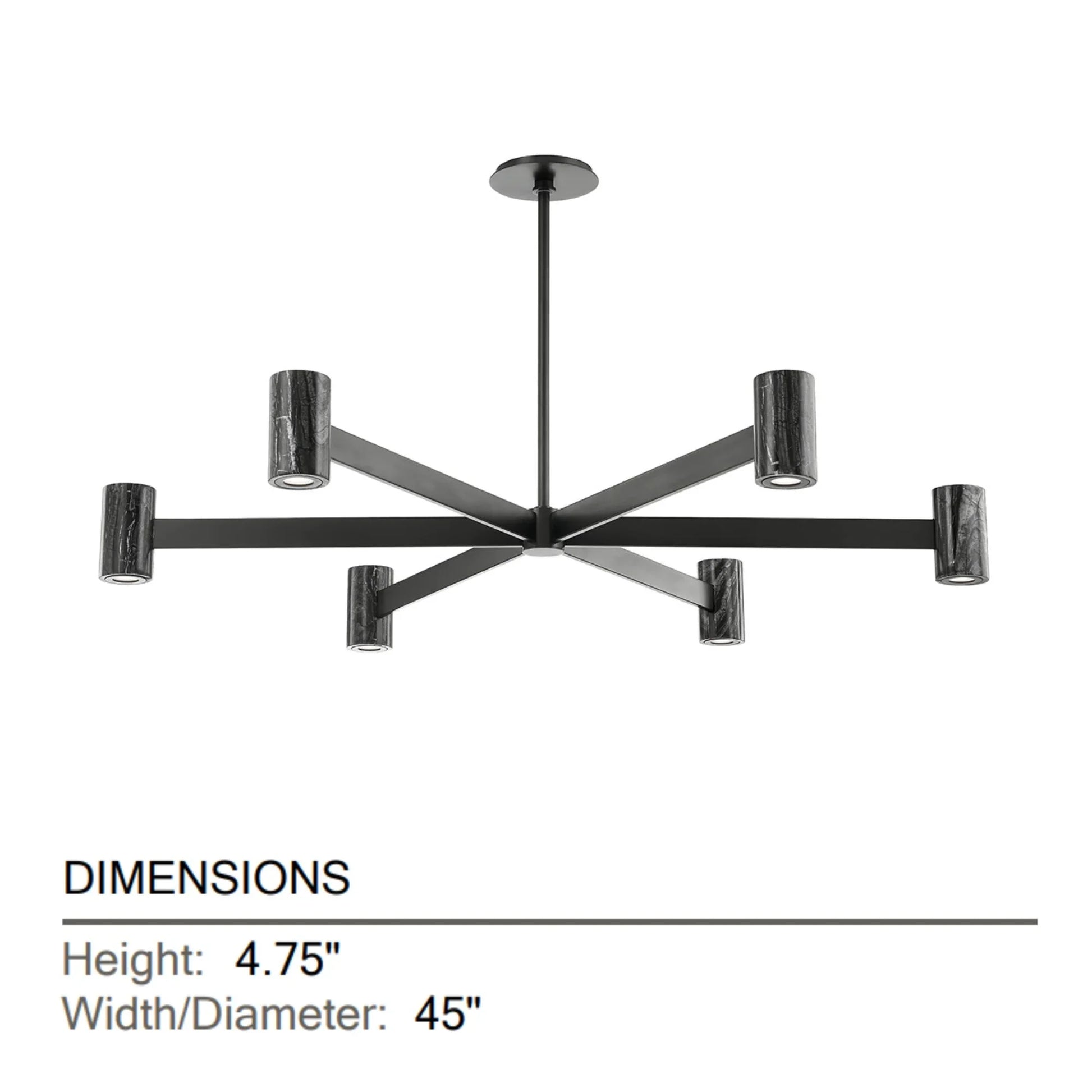 Hudson Valley Lighting - Predock 45" LED Chandelier, Black Brass Finish | Bees Lighting