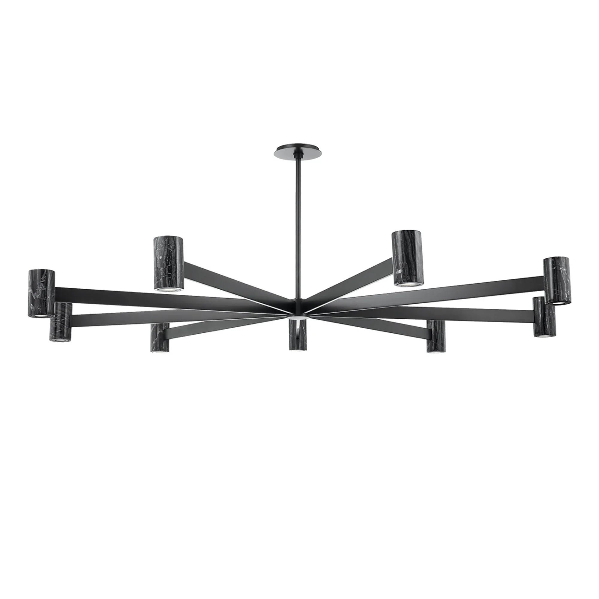 Predock 64" LED Chandelier, Black Brass Finish