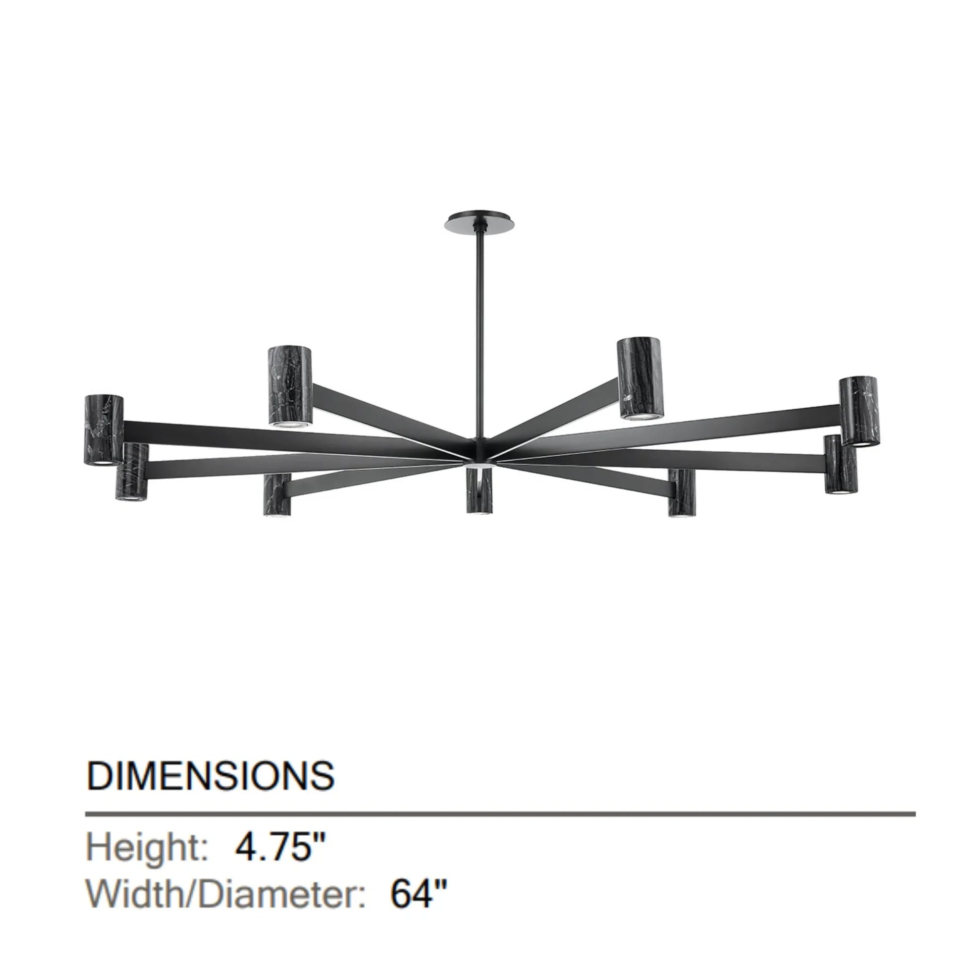 Hudson Valley Lighting - Predock 64" LED Chandelier, Black Brass Finish | Bees Lighting