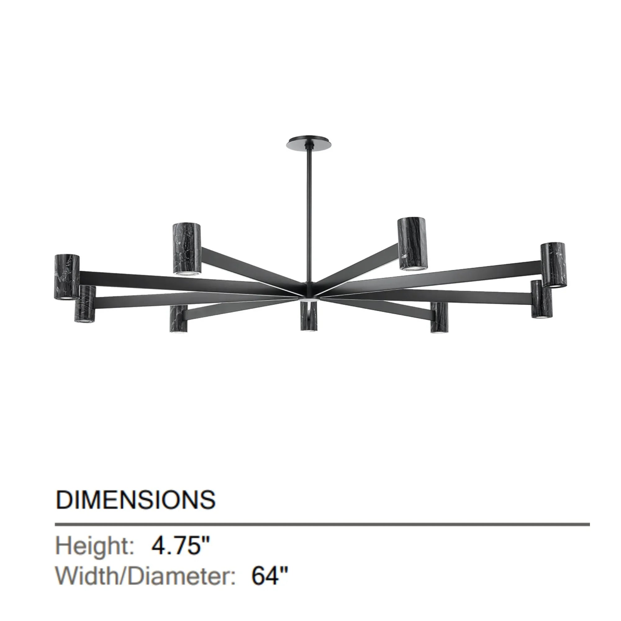 Hudson Valley Lighting - Predock 64" LED Chandelier, Black Brass Finish | Bees Lighting