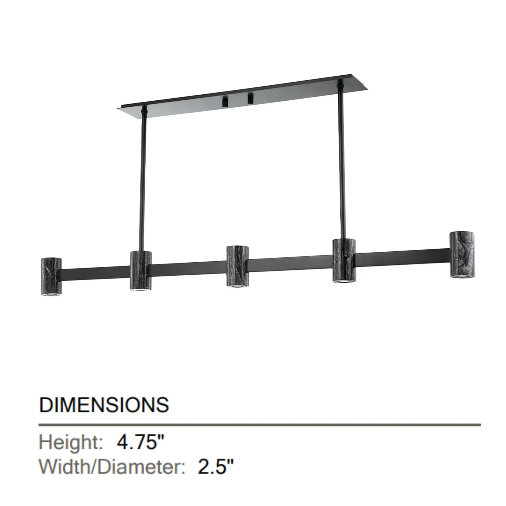 Hudson Valley Lighting - Predock 57" LED Island Pendant, Black Brass Finish | Bees Lighting