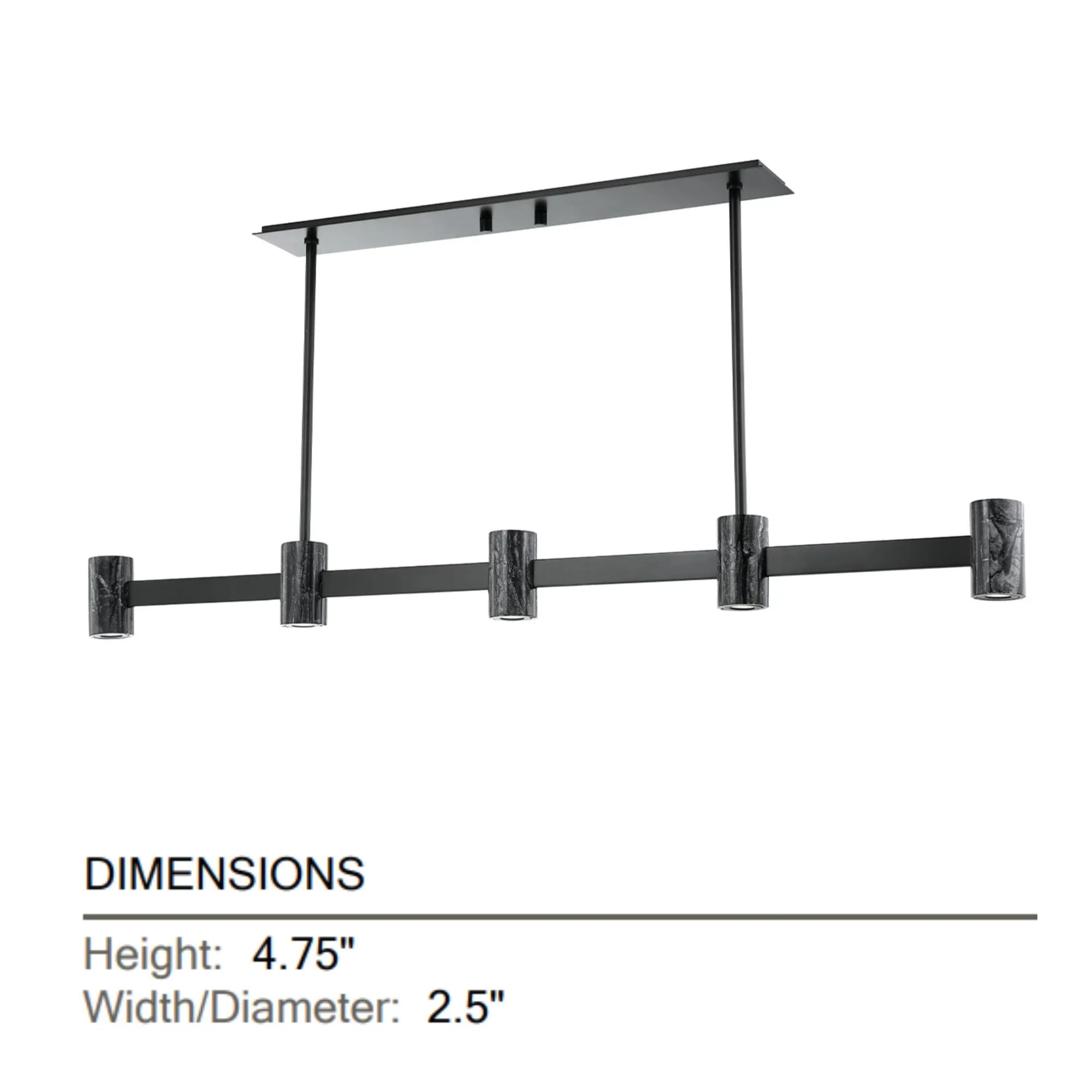 Hudson Valley Lighting - Predock 57" LED Island Pendant, Black Brass Finish | Bees Lighting