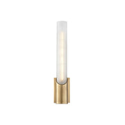 Pylon 14" Wall Sconce, Aged Brass Finish