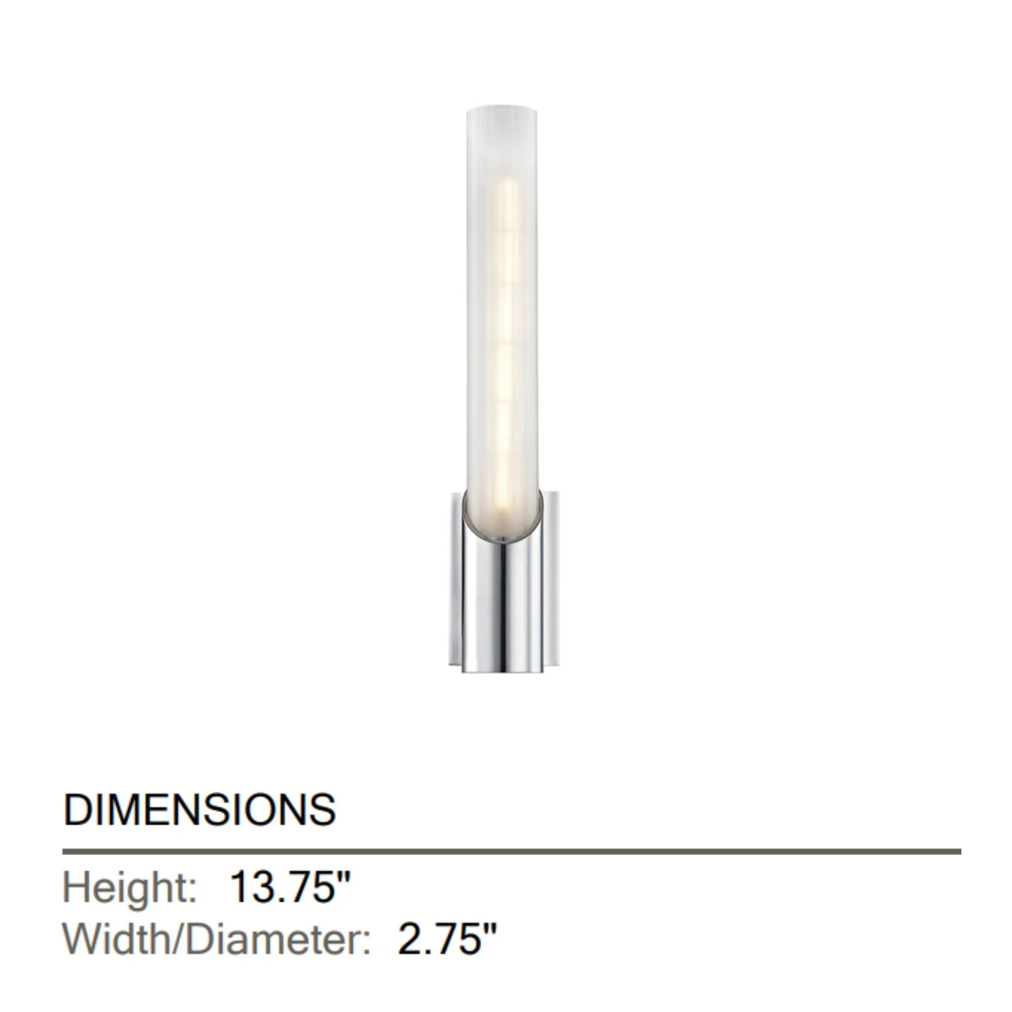 Pylon 14" Wall Sconce, Polished Chrome Finish