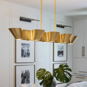 Hudson Valley Lighting - Reeve 52" 8-Light Island Pendant, Vintage Gold Leaf Finish | Bees Lighting