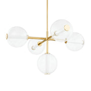 Hudson Valley Lighting - Richford 48" LED Chandelier, Aged Brass Finish | Bees Lighting