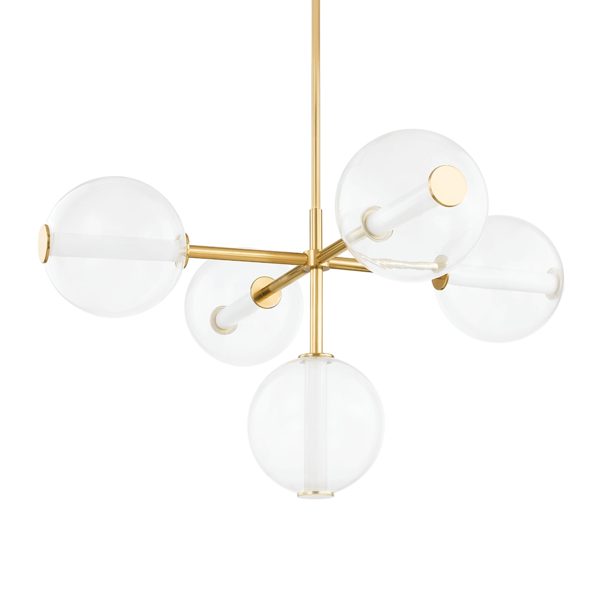 Richford 48" LED Chandelier, Aged Brass Finish