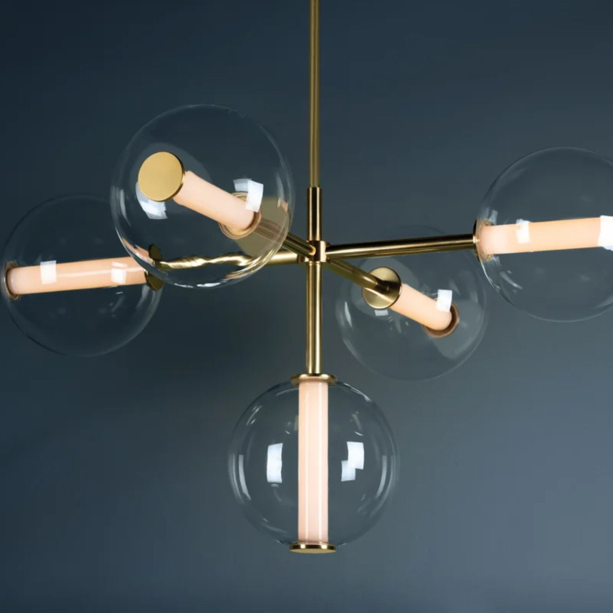 Richford 48" LED Chandelier, Aged Brass Finish