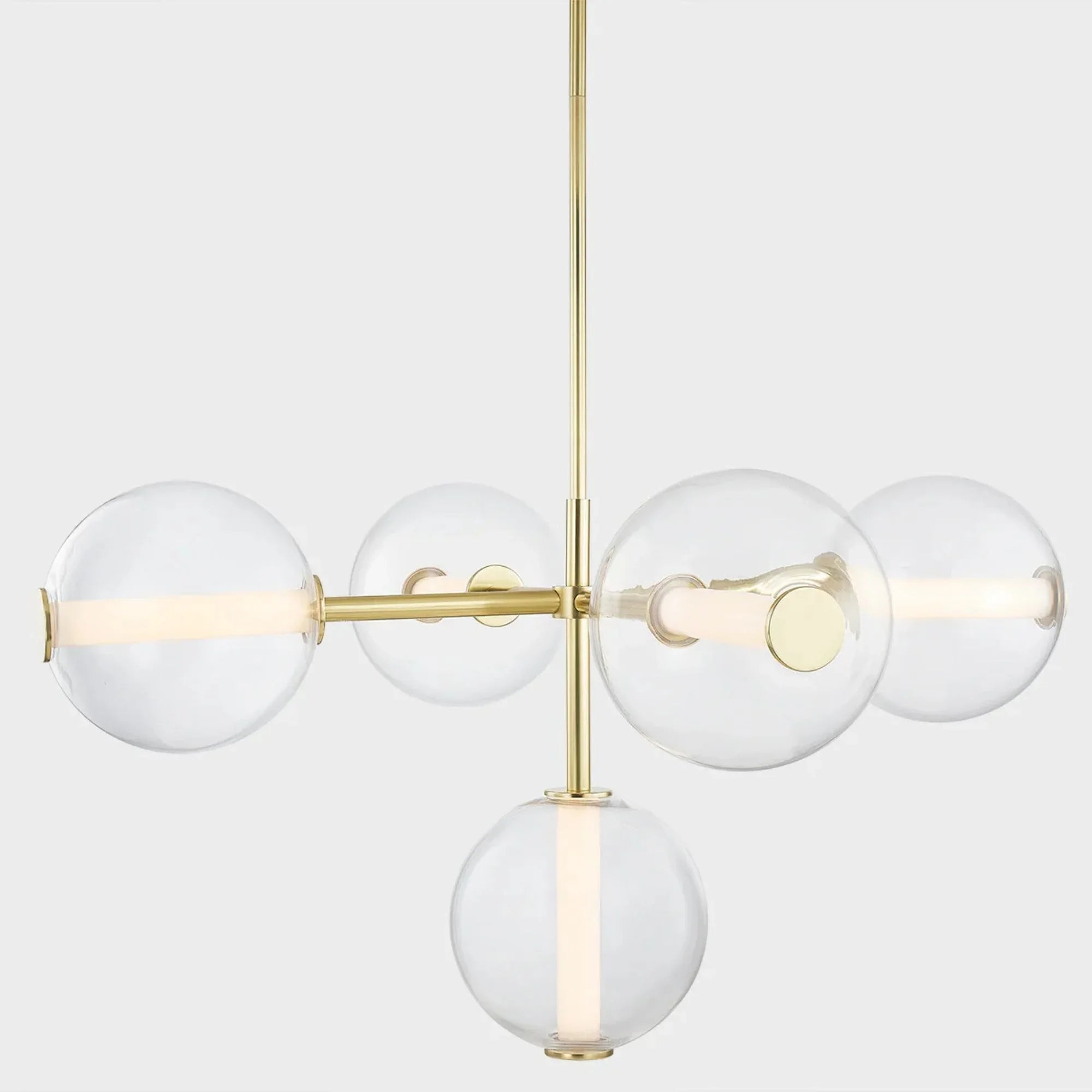 Hudson Valley Lighting - Richford 48" LED Chandelier, Aged Brass Finish | Bees Lighting