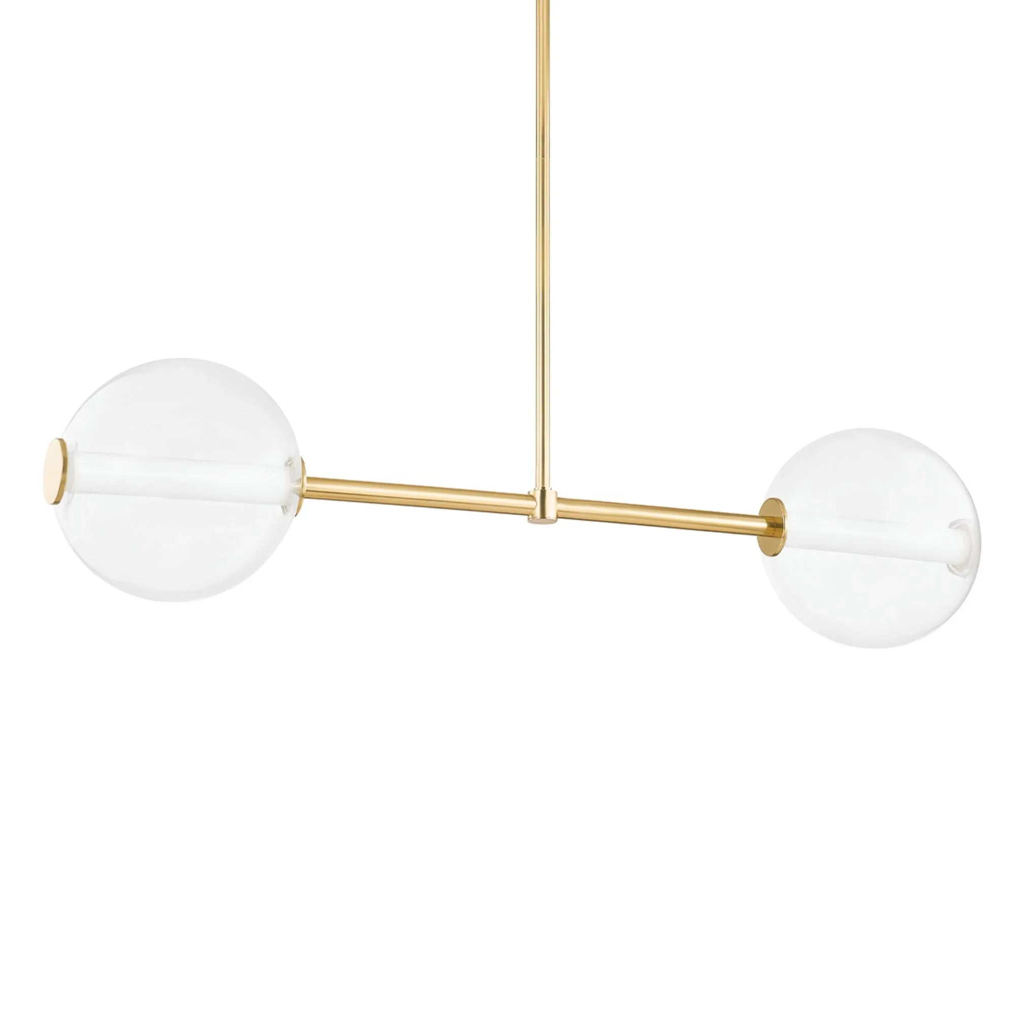 Richford 51" LED Island Pendant, Aged Brass Finish