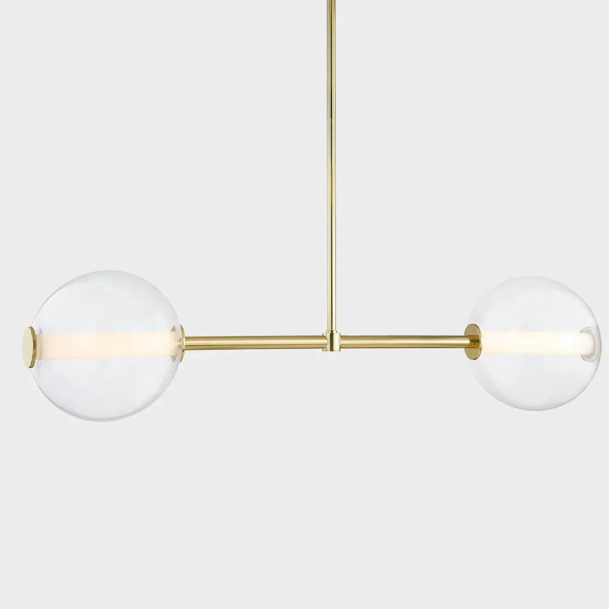 Richford 51" LED Island Pendant, Aged Brass Finish