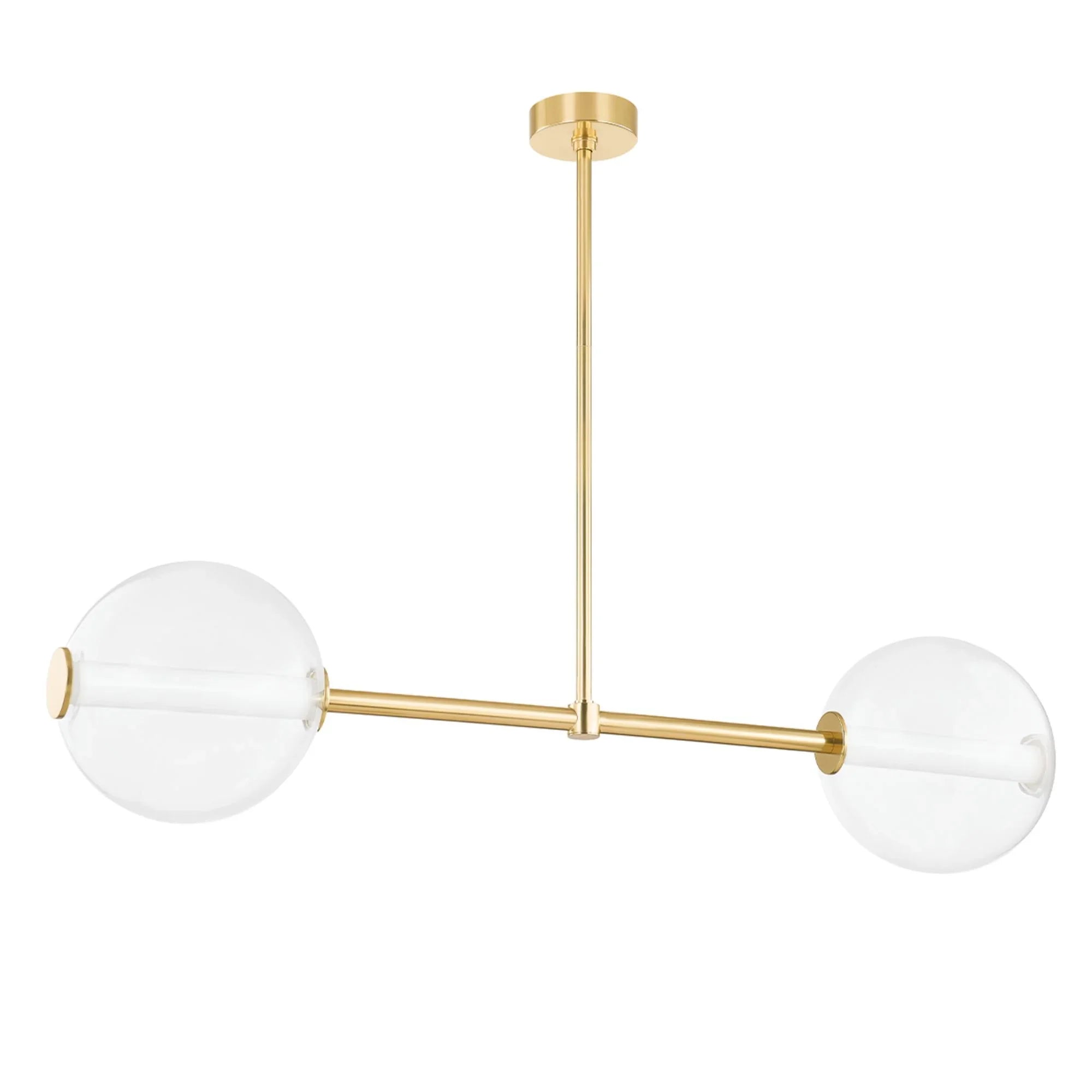 Richford 51" LED Island Pendant, Aged Brass Finish