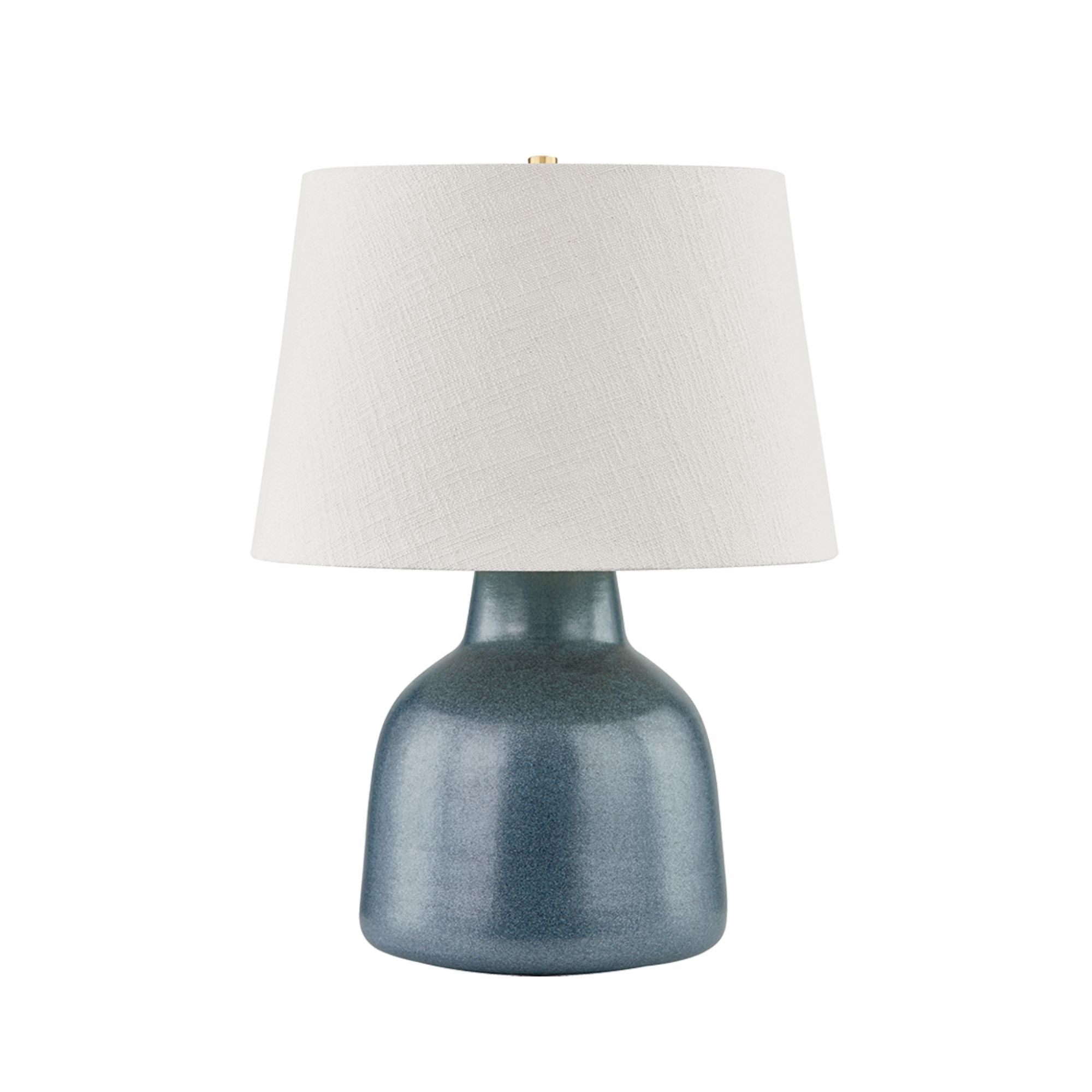 Ridgefield 27" Table Lamp, Aged Brass/Ceramic Textured Navy Finish