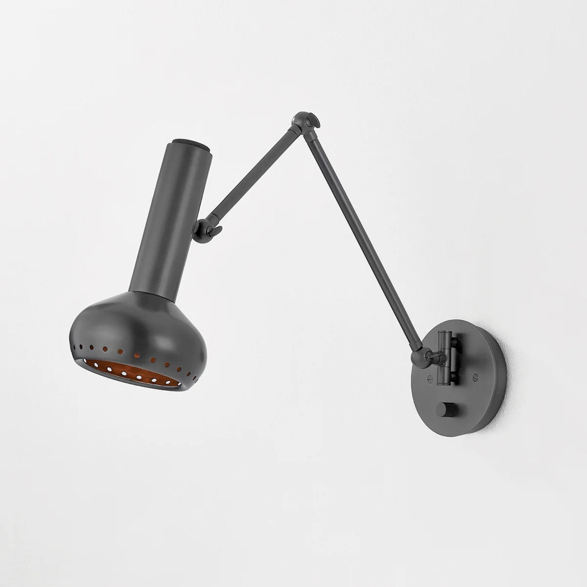 Roald 13" LED Swing Arm Wall Sconce, Distressed Bronze Finish