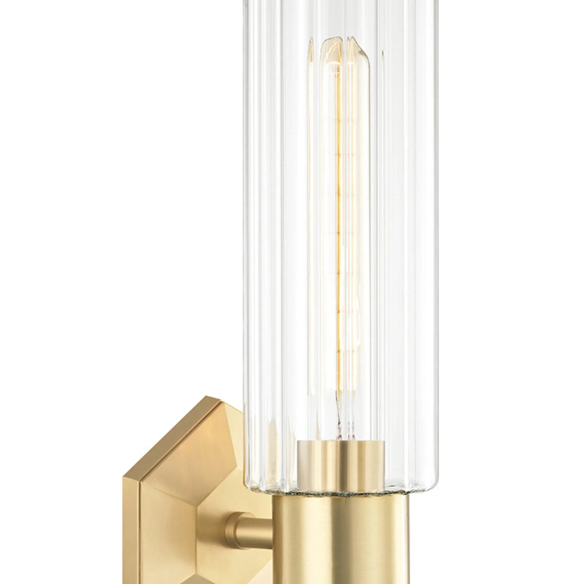 Roebling 15" Wall Sconce, Aged Brass Finish