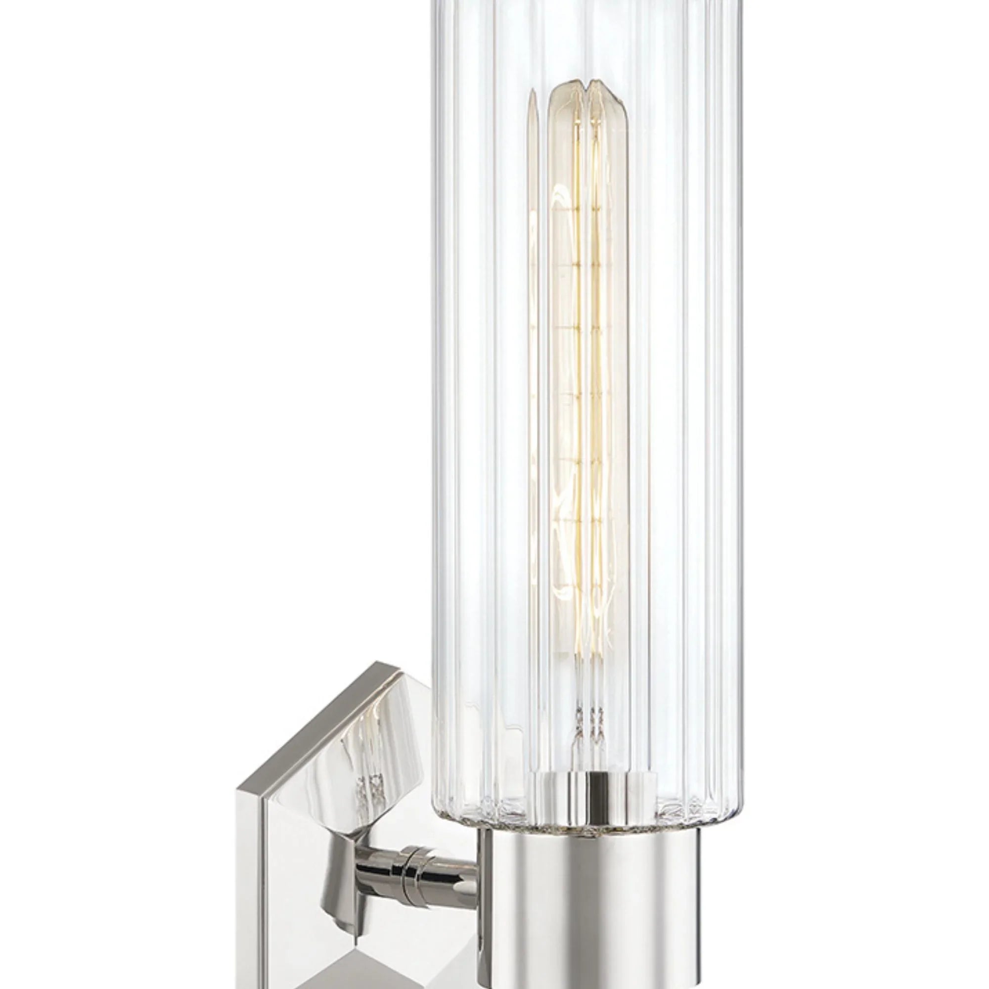 Roebling 15" Wall Sconce, Polished Nickel Finish