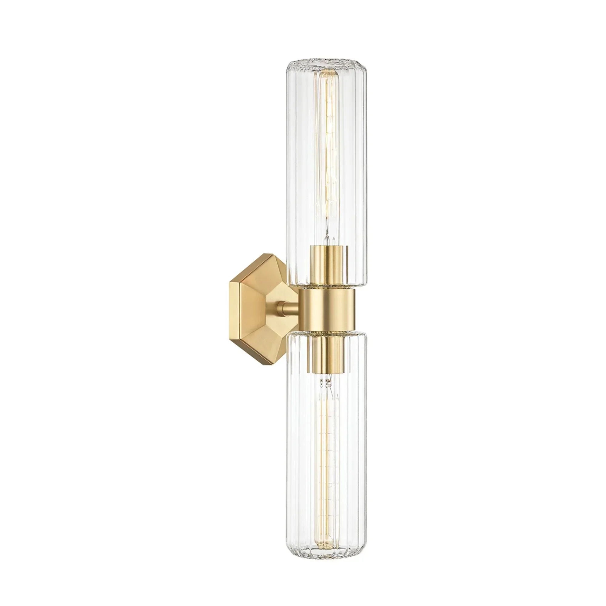 Roebling 24" 2-Light Wall Sconce, Aged Brass Finish