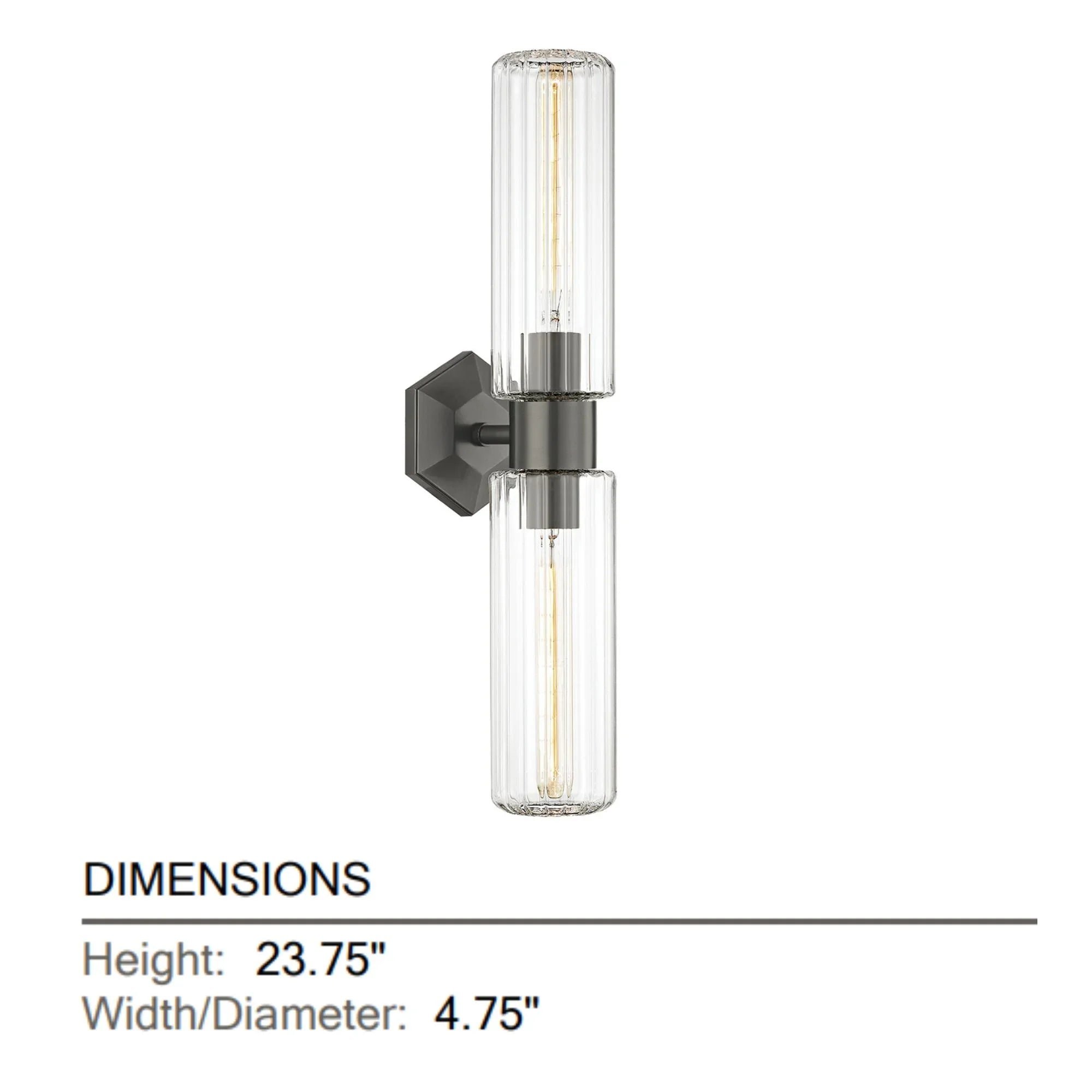 Roebling 24" 2-Light Wall Sconce, Old Bronze Finish