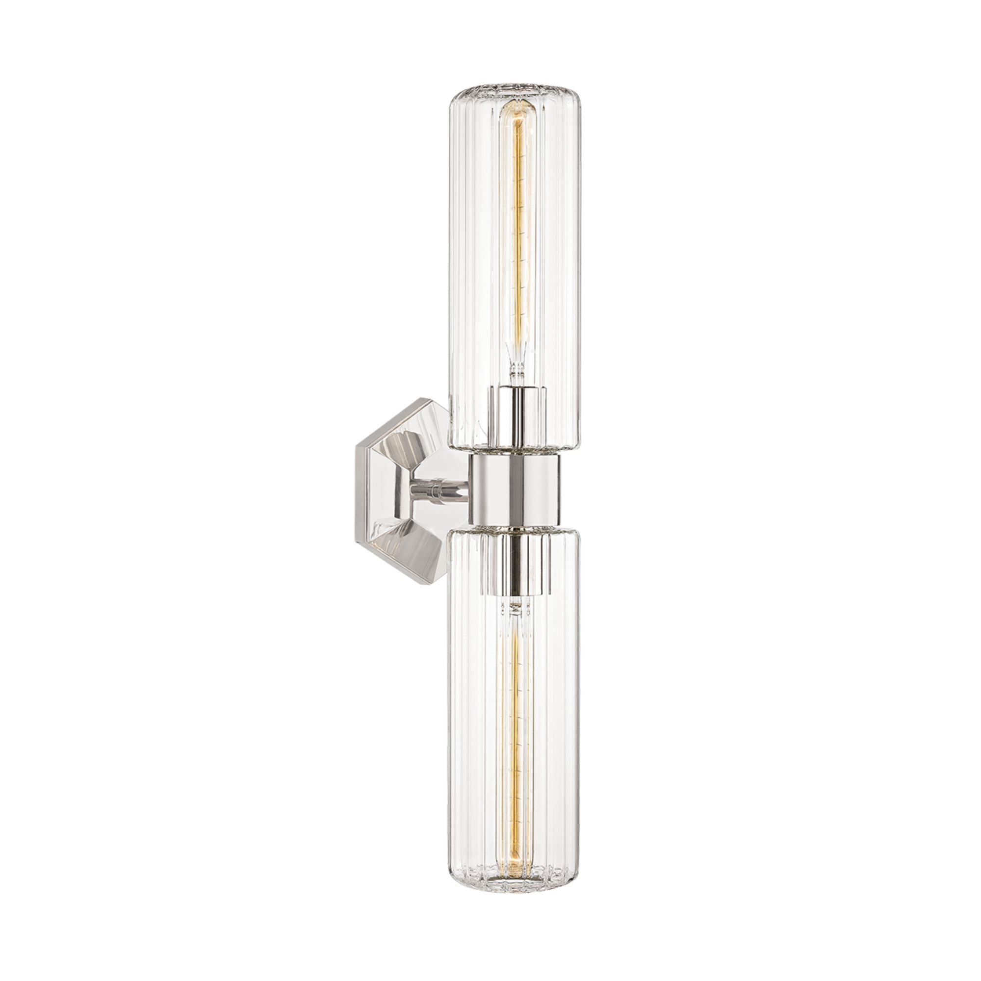 Roebling 24" 2-Light Wall Sconce, Polished Nickel Finish
