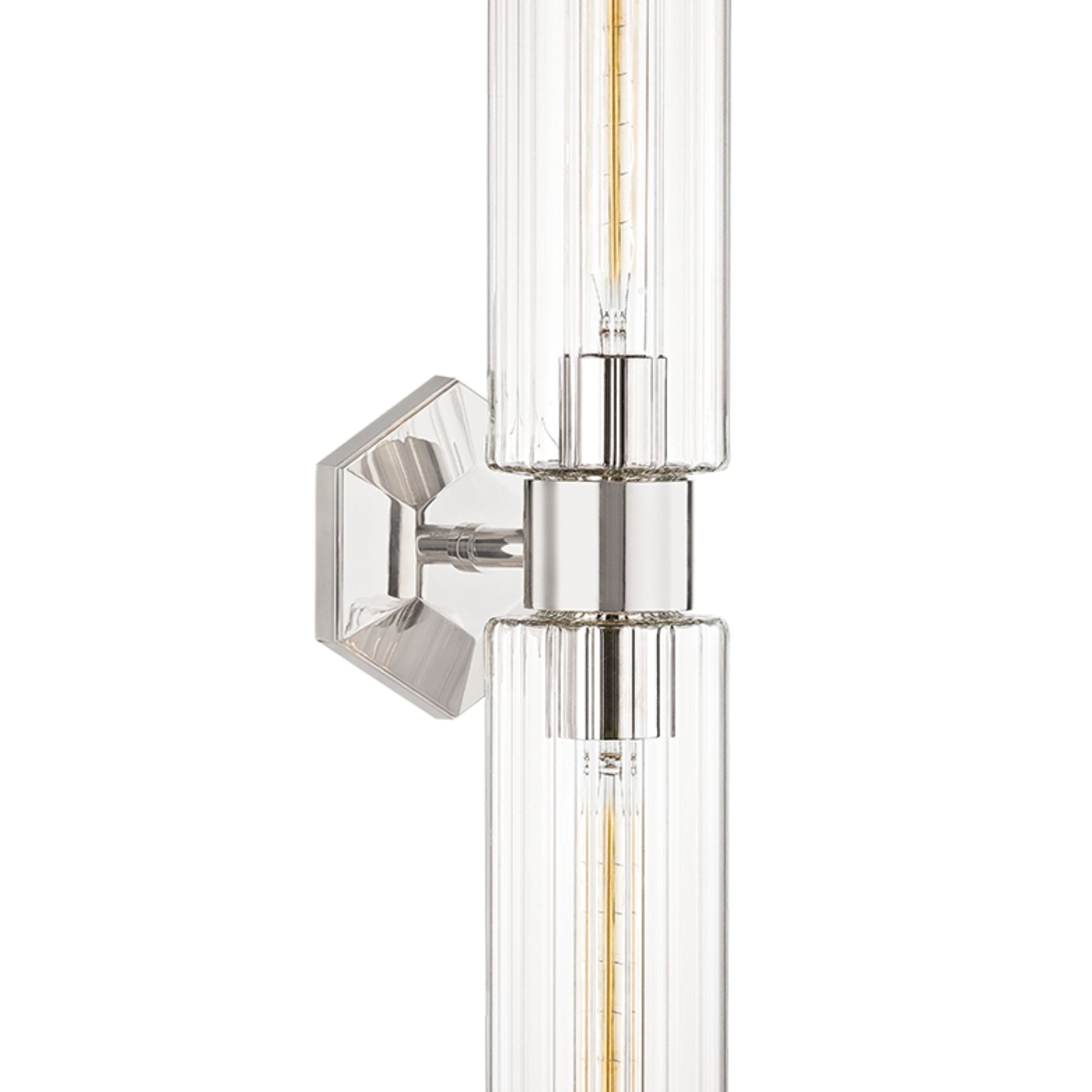 Roebling 24" 2-Light Wall Sconce, Polished Nickel Finish