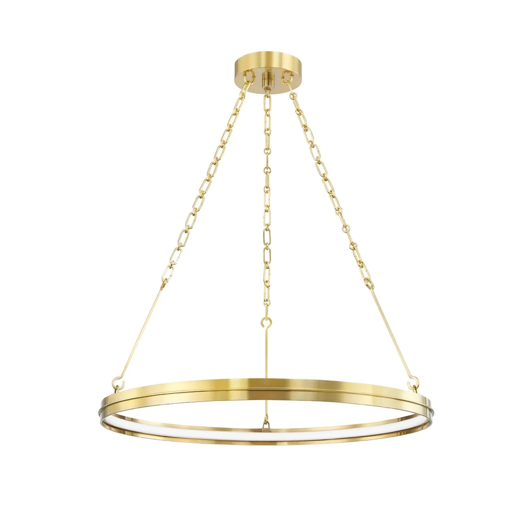 Hudson Valley Lighting - Rosendale 28" LED Chandelier, Aged Brass Finish | Bees Lighting