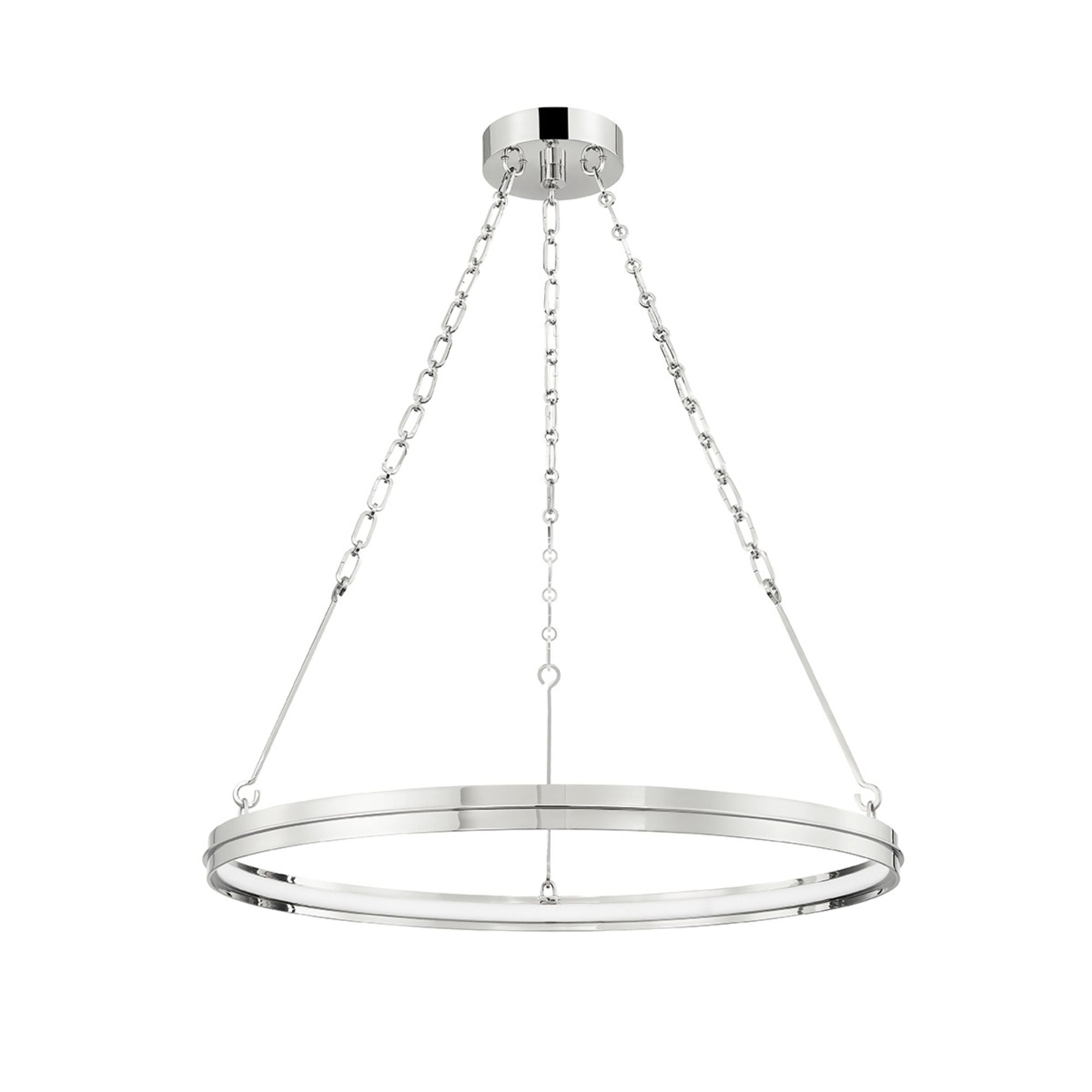 Rosendale 28" LED Chandelier, Polished Nickel Finish