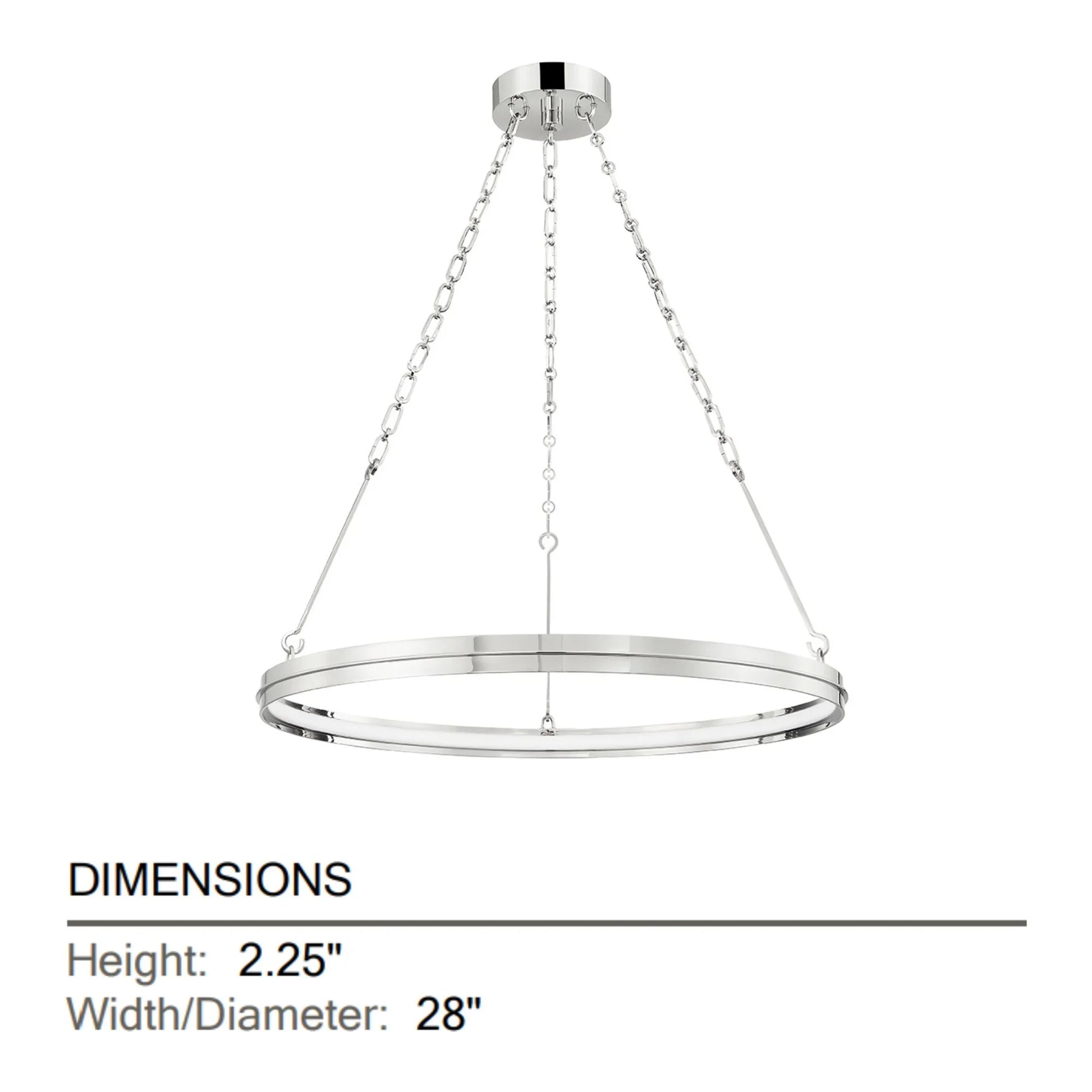 Hudson Valley Lighting - Rosendale 28" LED Chandelier, Polished Nickel Finish | Bees Lighting