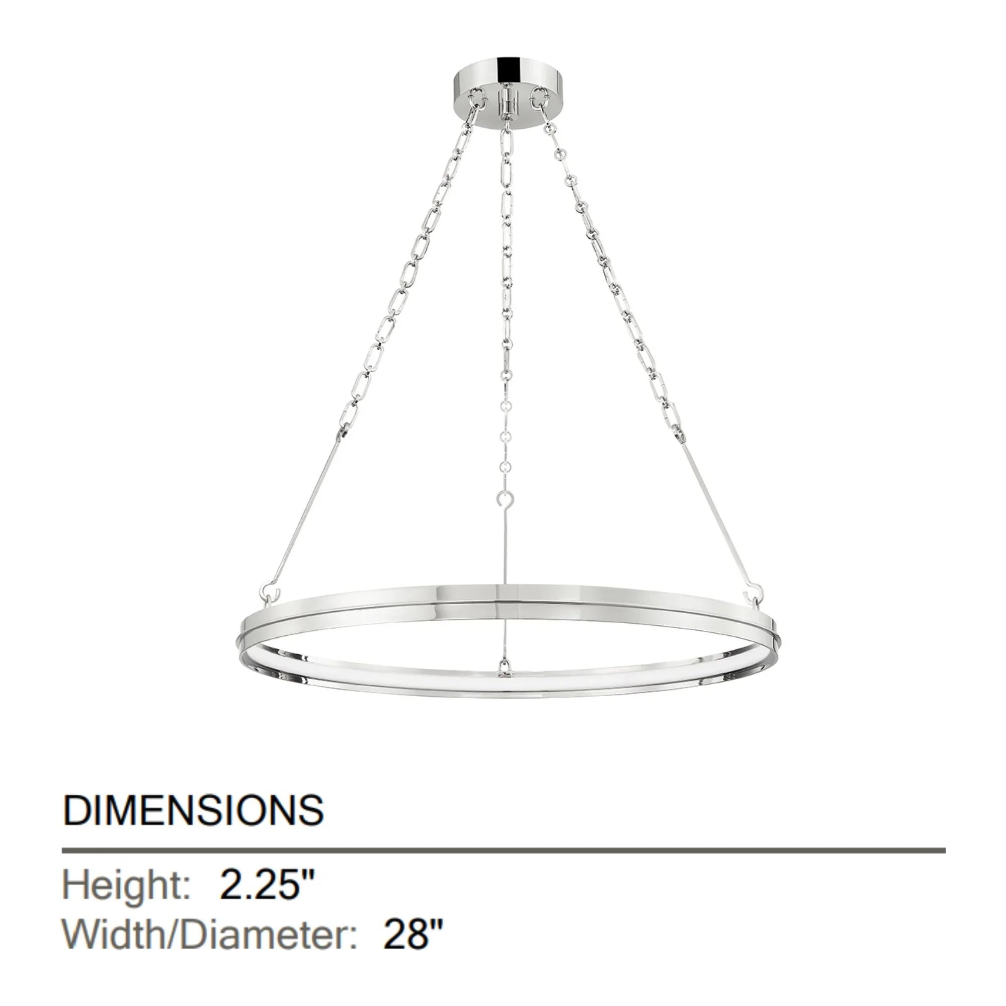 Hudson Valley Lighting - Rosendale 28" LED Chandelier, Polished Nickel Finish | Bees Lighting