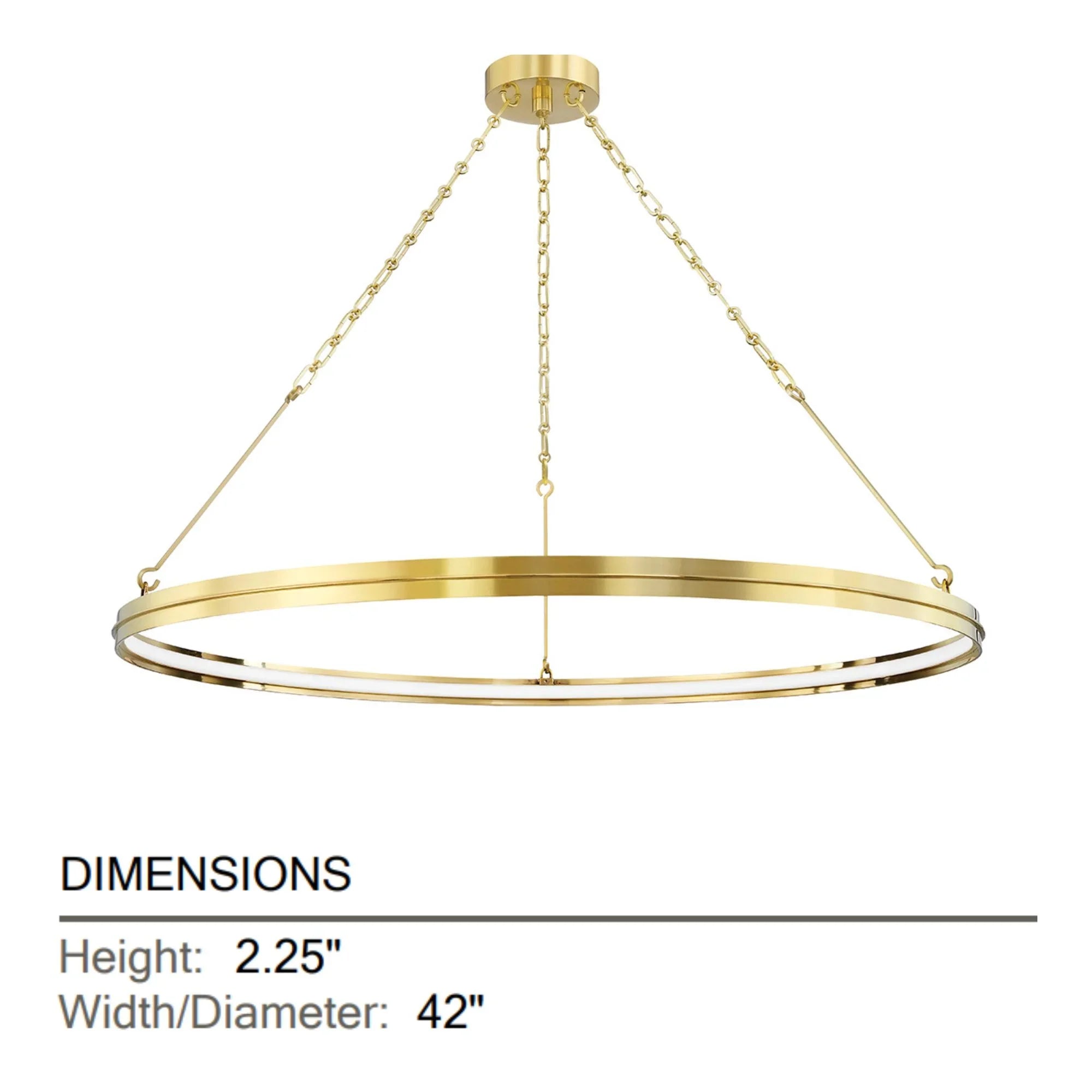Hudson Valley Lighting - Rosendale 42" LED Chandelier, Aged Brass Finish | Bees Lighting