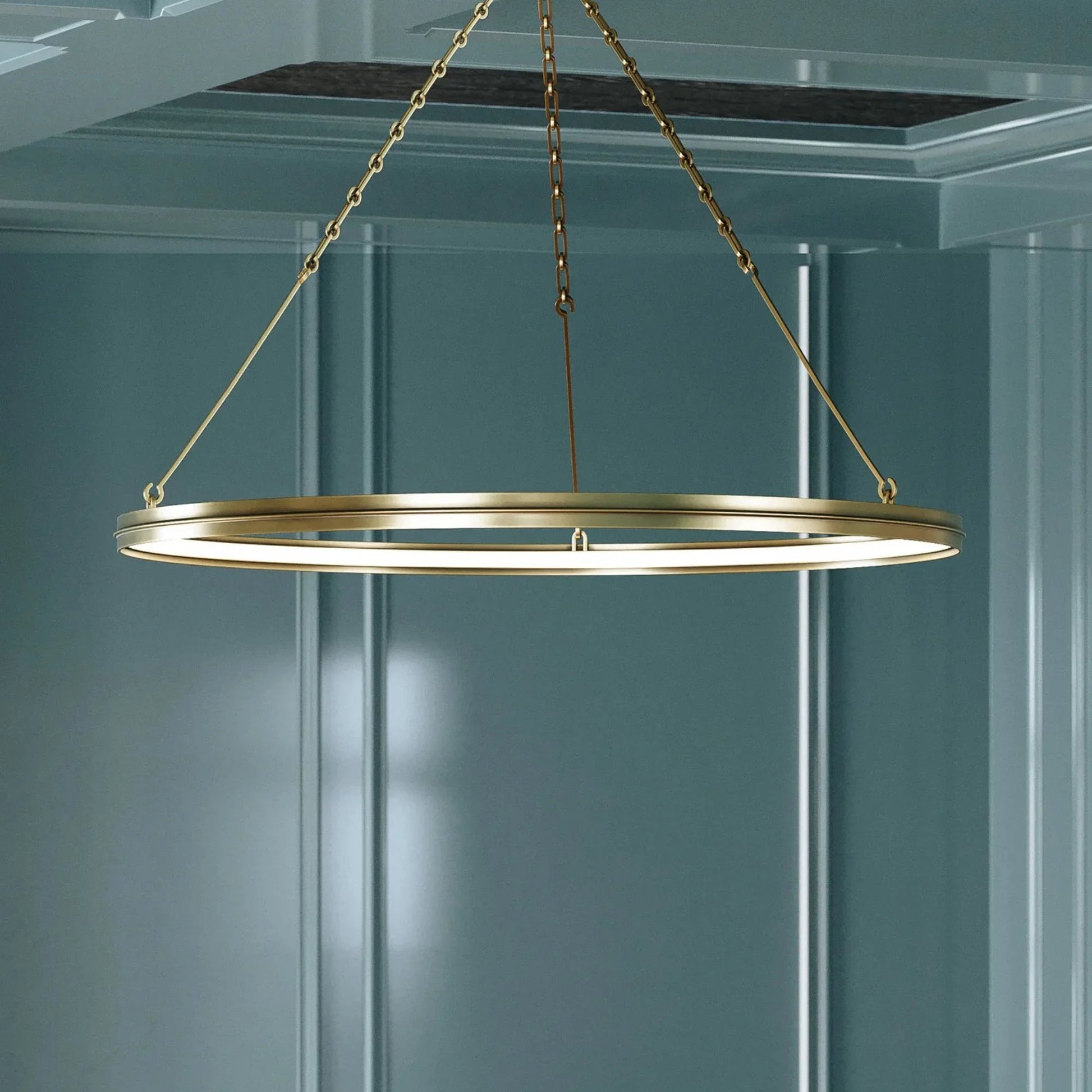 Hudson Valley Lighting - Rosendale 56" LED Chandelier, Aged Brass Finish | Bees Lighting