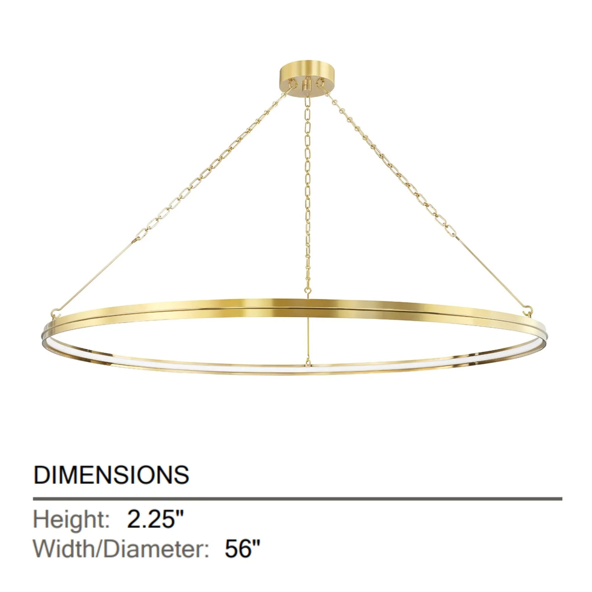 Hudson Valley Lighting - Rosendale 56" LED Chandelier, Aged Brass Finish | Bees Lighting