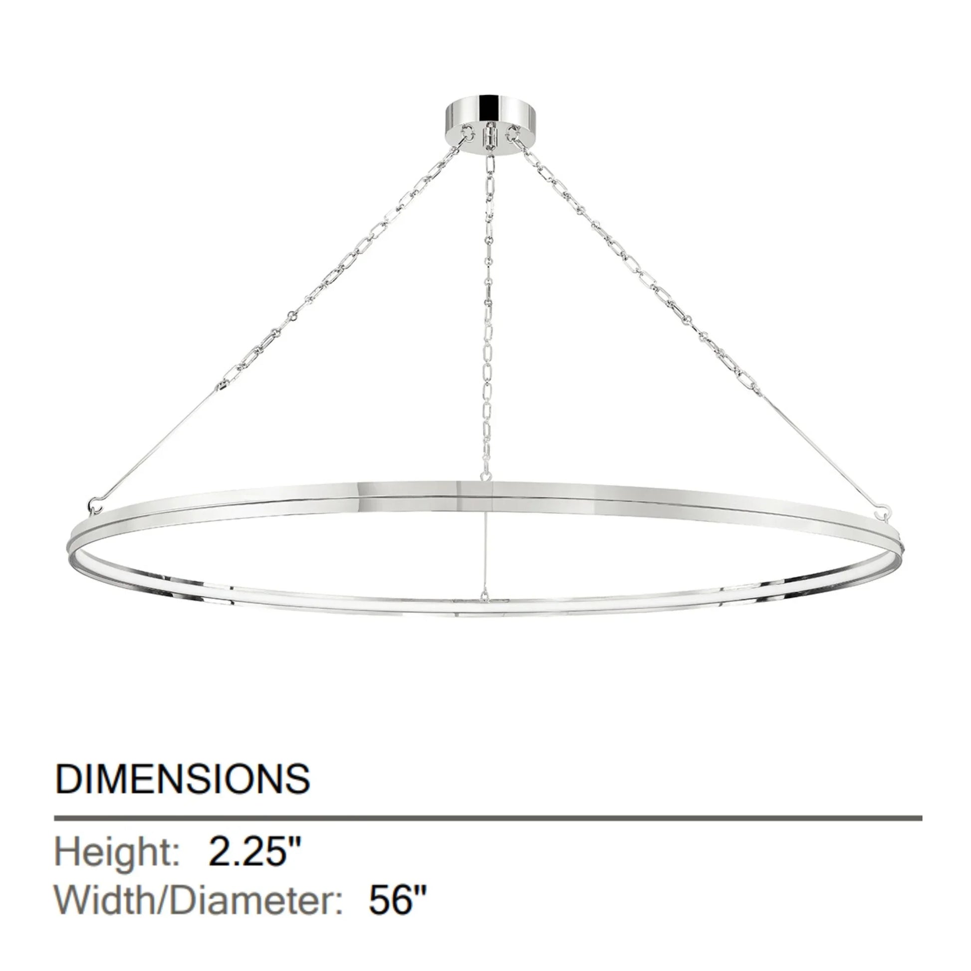 Hudson Valley Lighting - Rosendale 56" LED Chandelier, Polished Nickel Finish | Bees Lighting