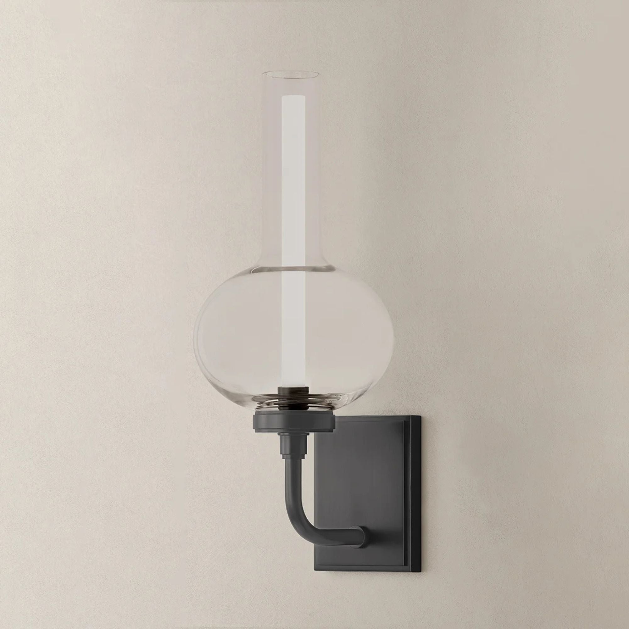 Hudson Valley Rossman 16.5 in. Wall Sconce, Distressed Bronze with Clear Glass