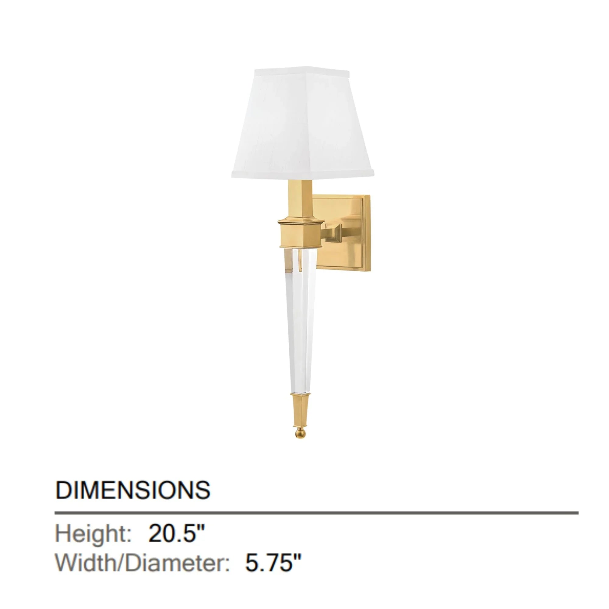 Ruskin 21" Wall Sconce, Aged Brass Finish
