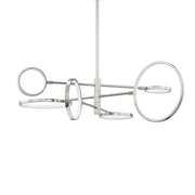 Saturn 45" LED Chandelier, Polished Nickel Finish