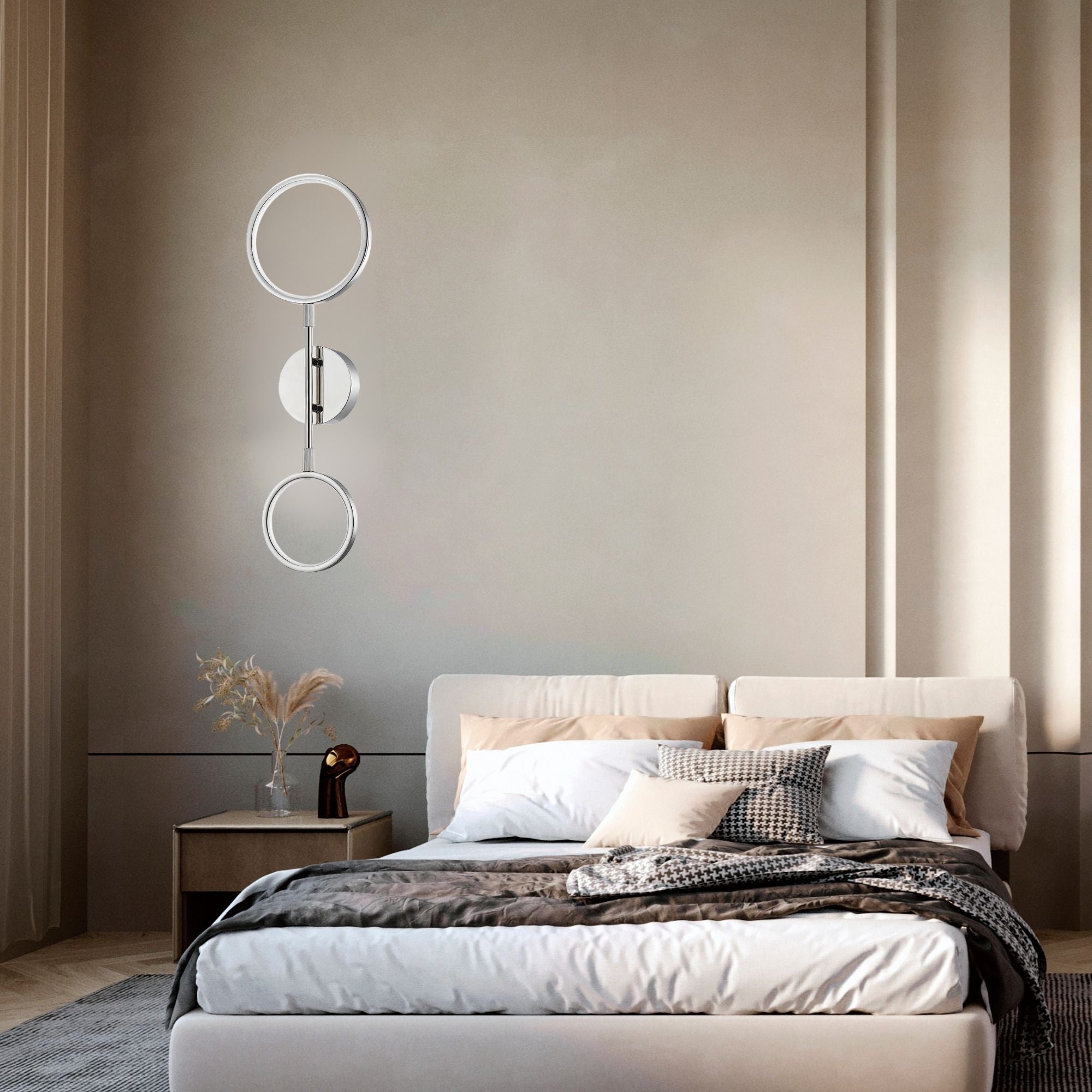 Saturn 24" Wall Sconce, Polished Nickel Finish