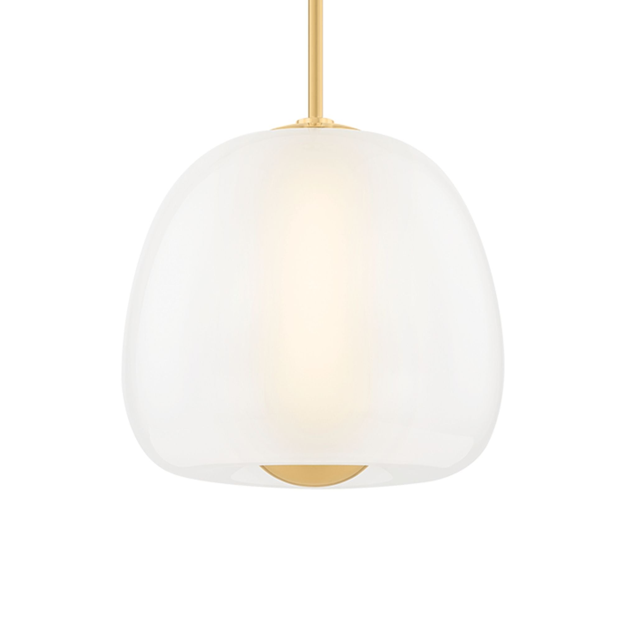 Scranton 15" LED Pendant, Aged Brass Finish