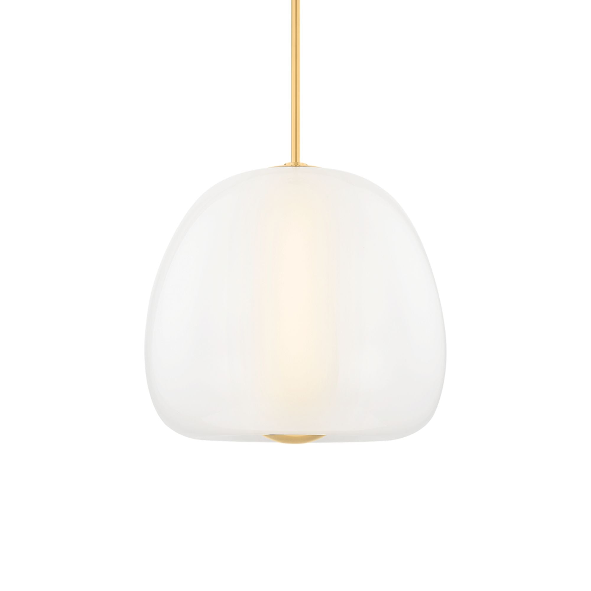 Scranton 19" LED Pendant, Aged Brass Finish