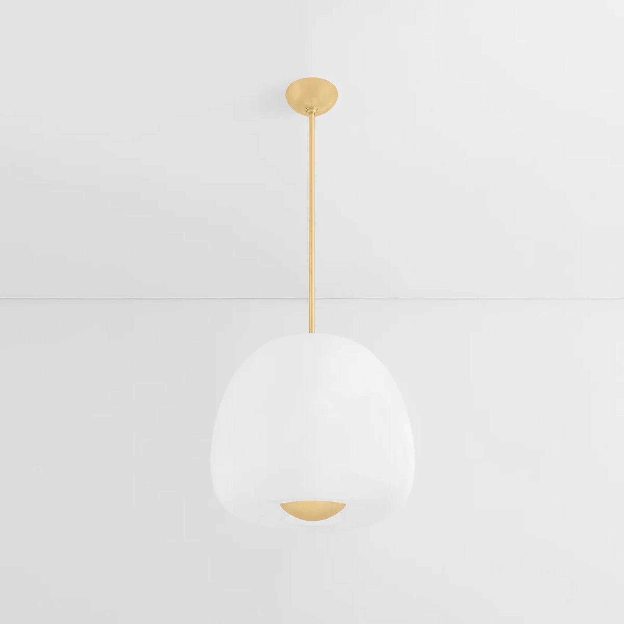Scranton 19" LED Pendant, Aged Brass Finish