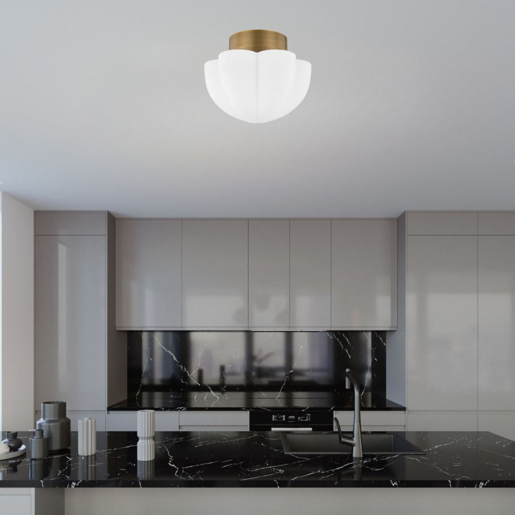 Seabrook 15" Flush Mount, Historic Bronze Finish