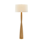 Hudson Valley Somers Chase 65.75 in. Floor Lamp, Aged Brass with White Linen Drum Shade