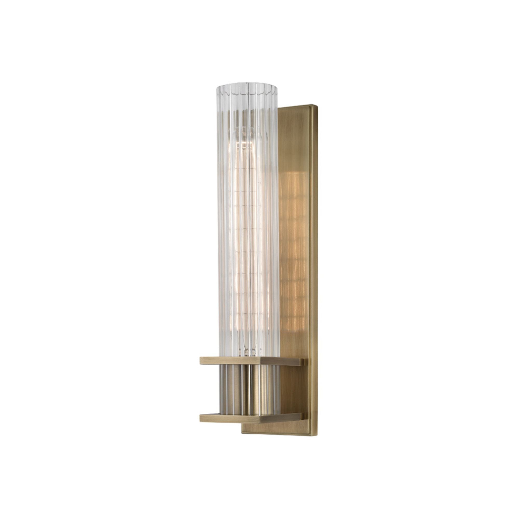 Sperry 13" Wall Sconce, Aged Brass Finish