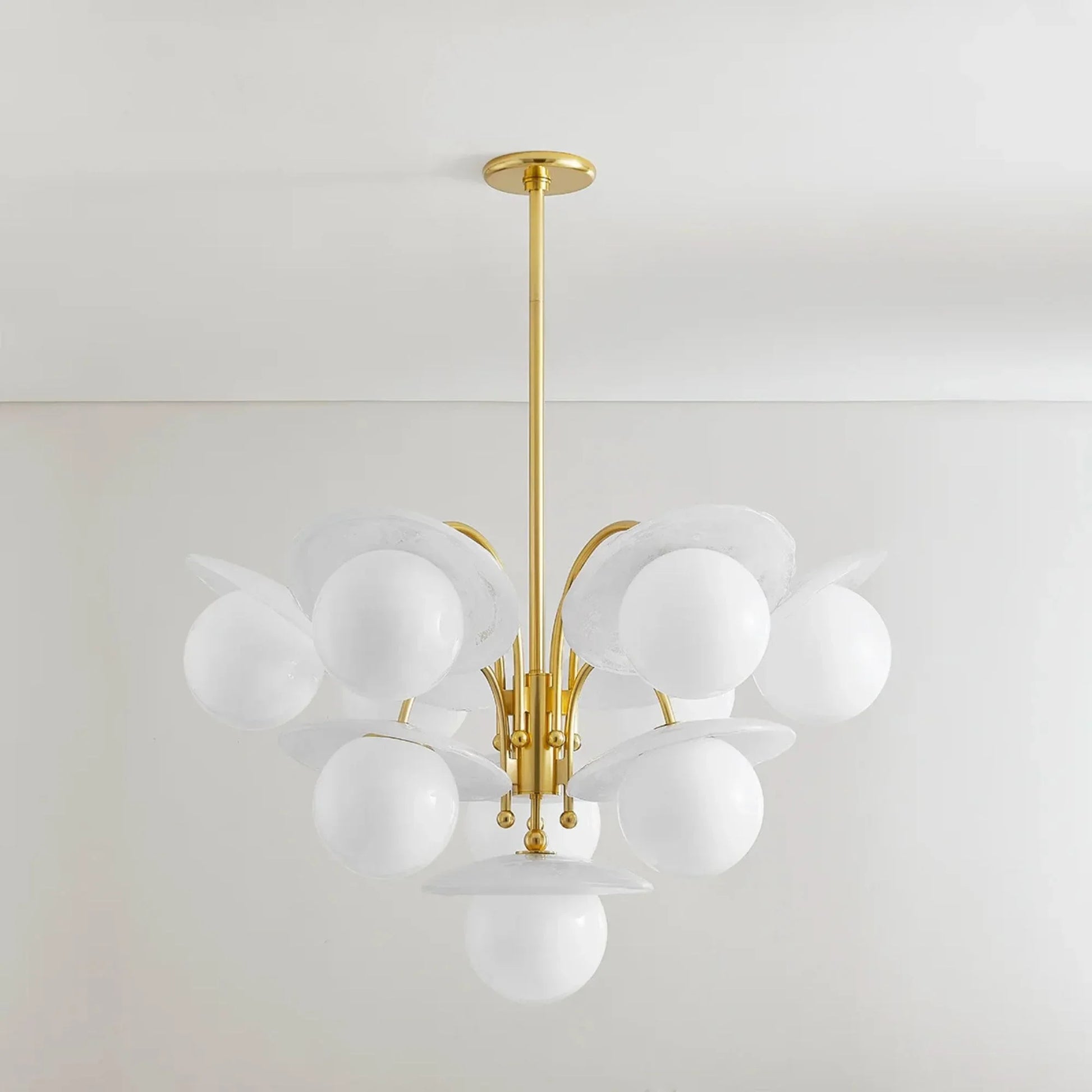 Hudson Valley Lighting - Stampford 33" 10-Light Chandelier, Aged Brass Finish | Bees Lighting