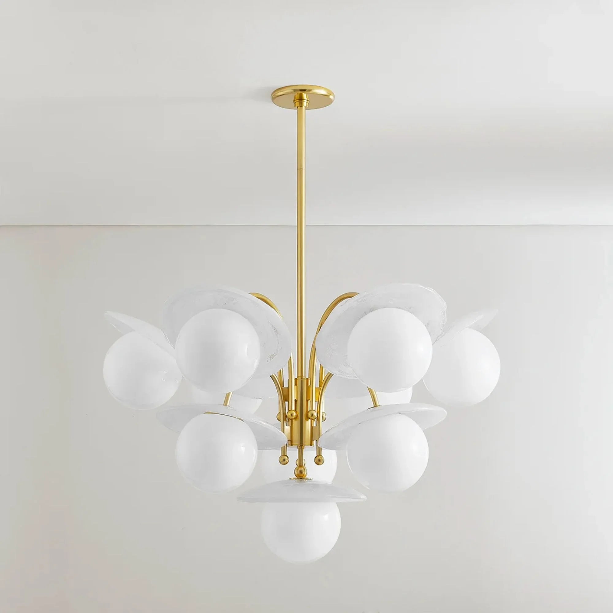 Hudson Valley Lighting - Stampford 33" 10-Light Chandelier, Aged Brass Finish | Bees Lighting