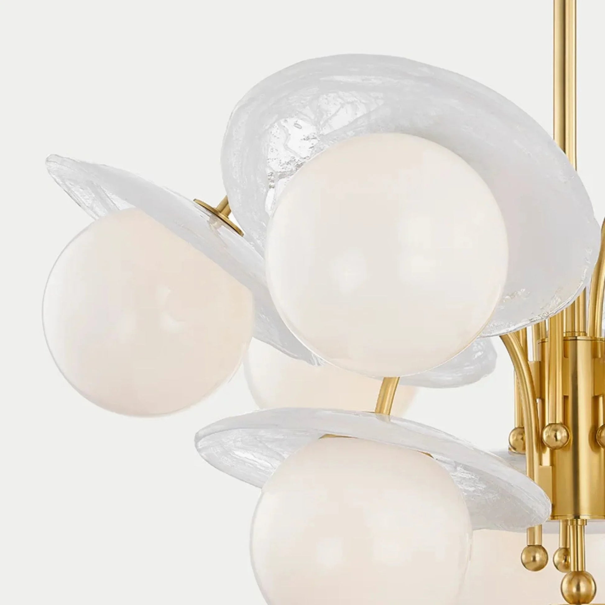 Hudson Valley Lighting - Stampford 33" 10-Light Chandelier, Aged Brass Finish | Bees Lighting