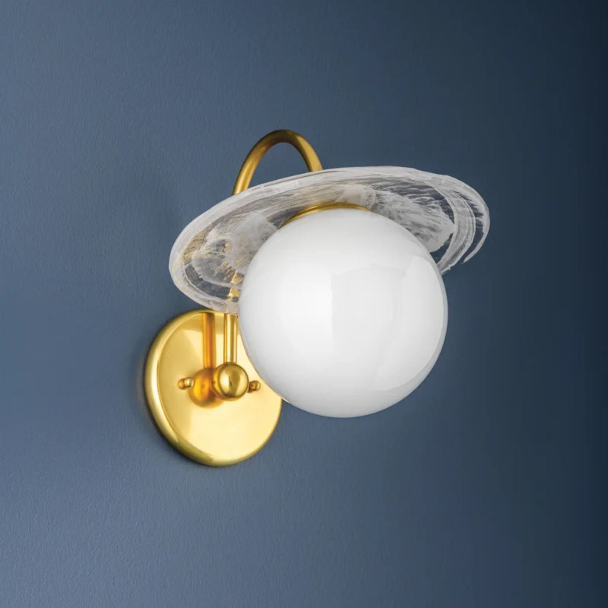 Stampford 11" Wall Sconce, Aged Brass Finish