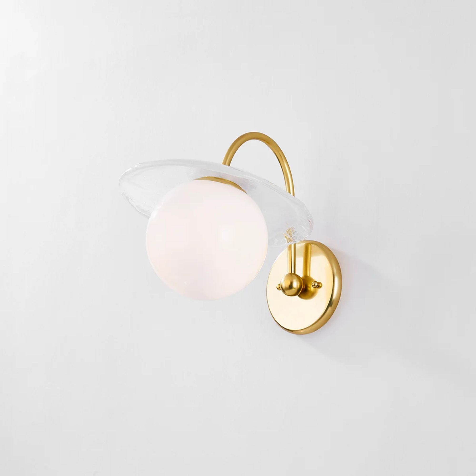 Stampford 11" Wall Sconce, Aged Brass Finish