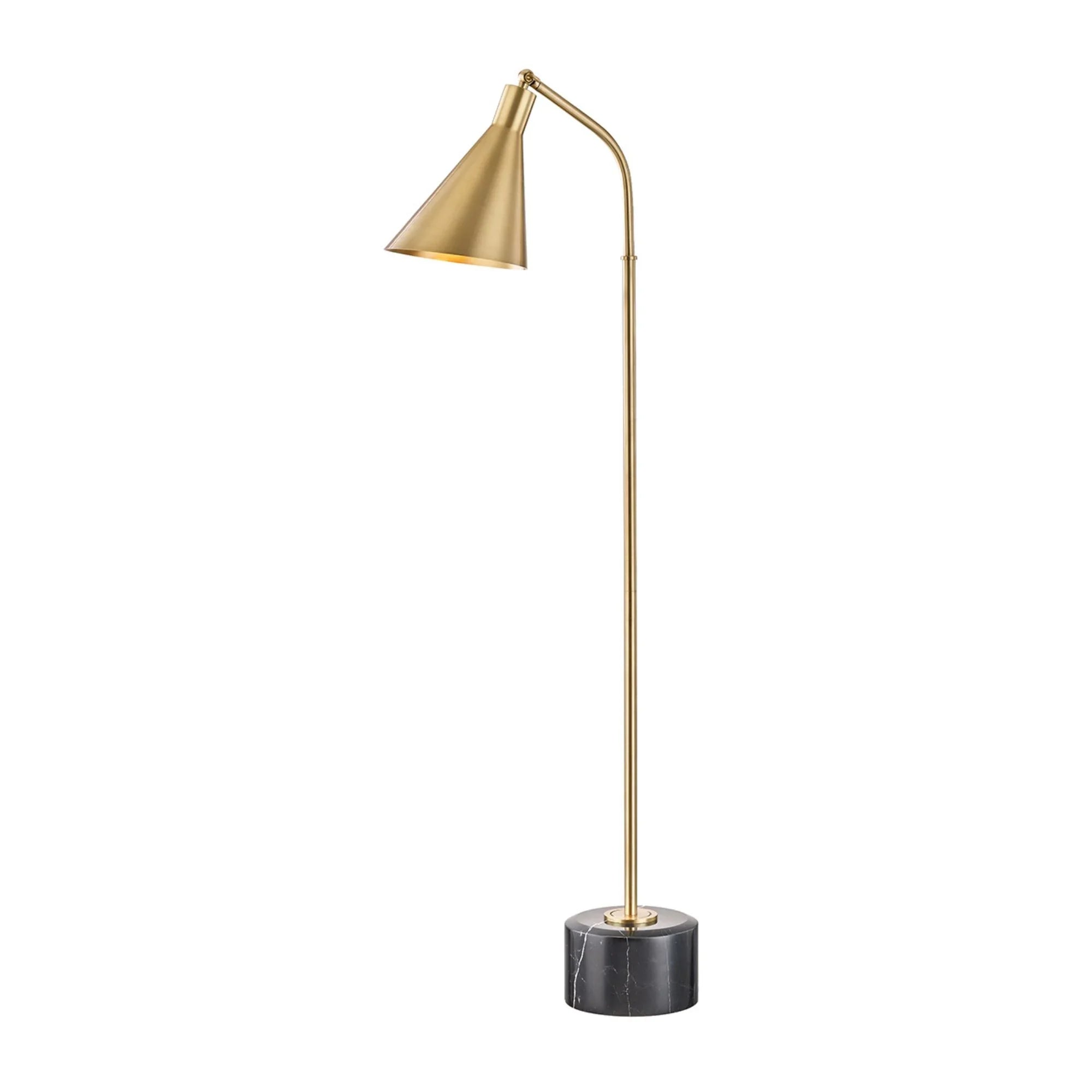 Stanton 54" Floor Lamp, Aged Brass Finish