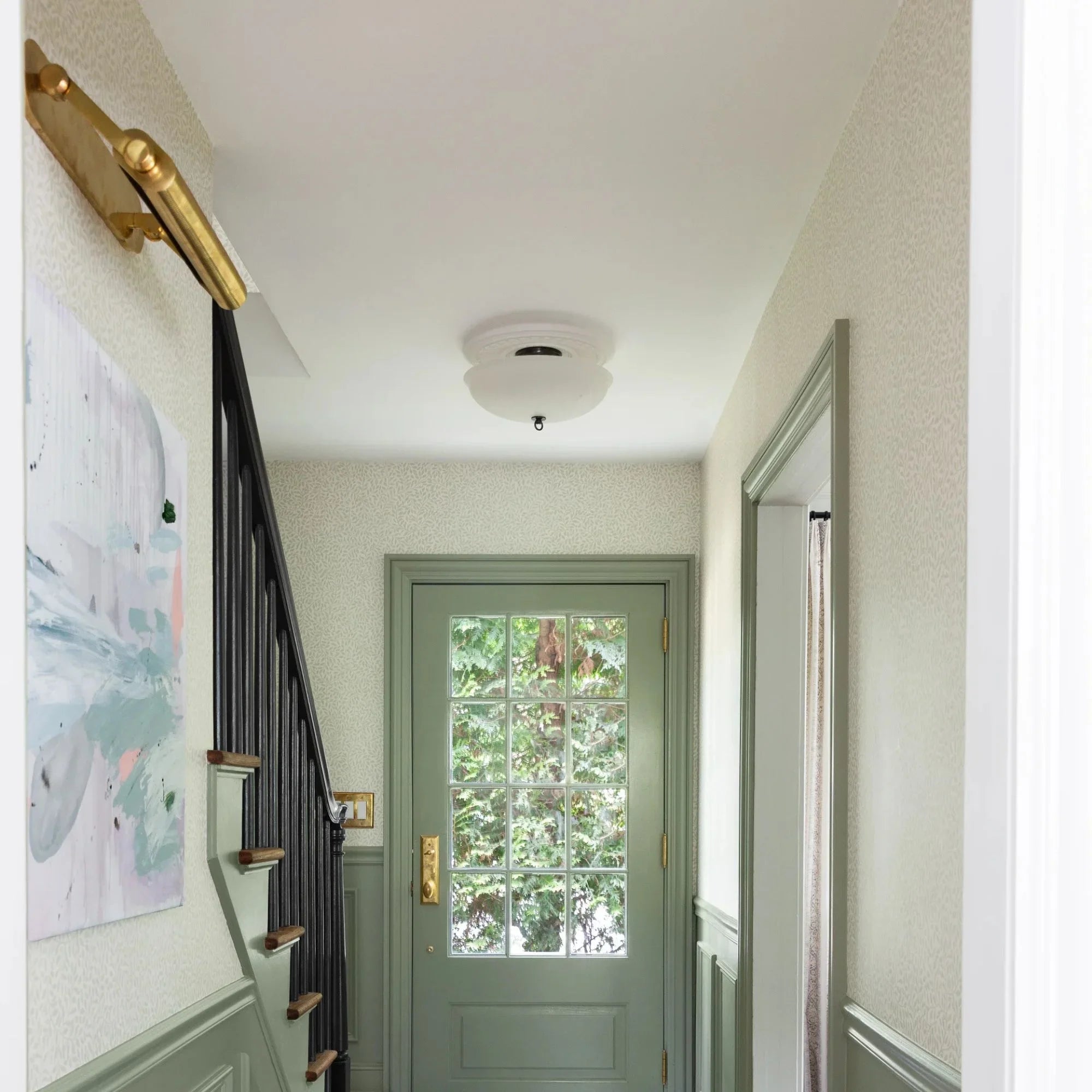 Stockport 17" LED Picture Light, Aged Brass Finish