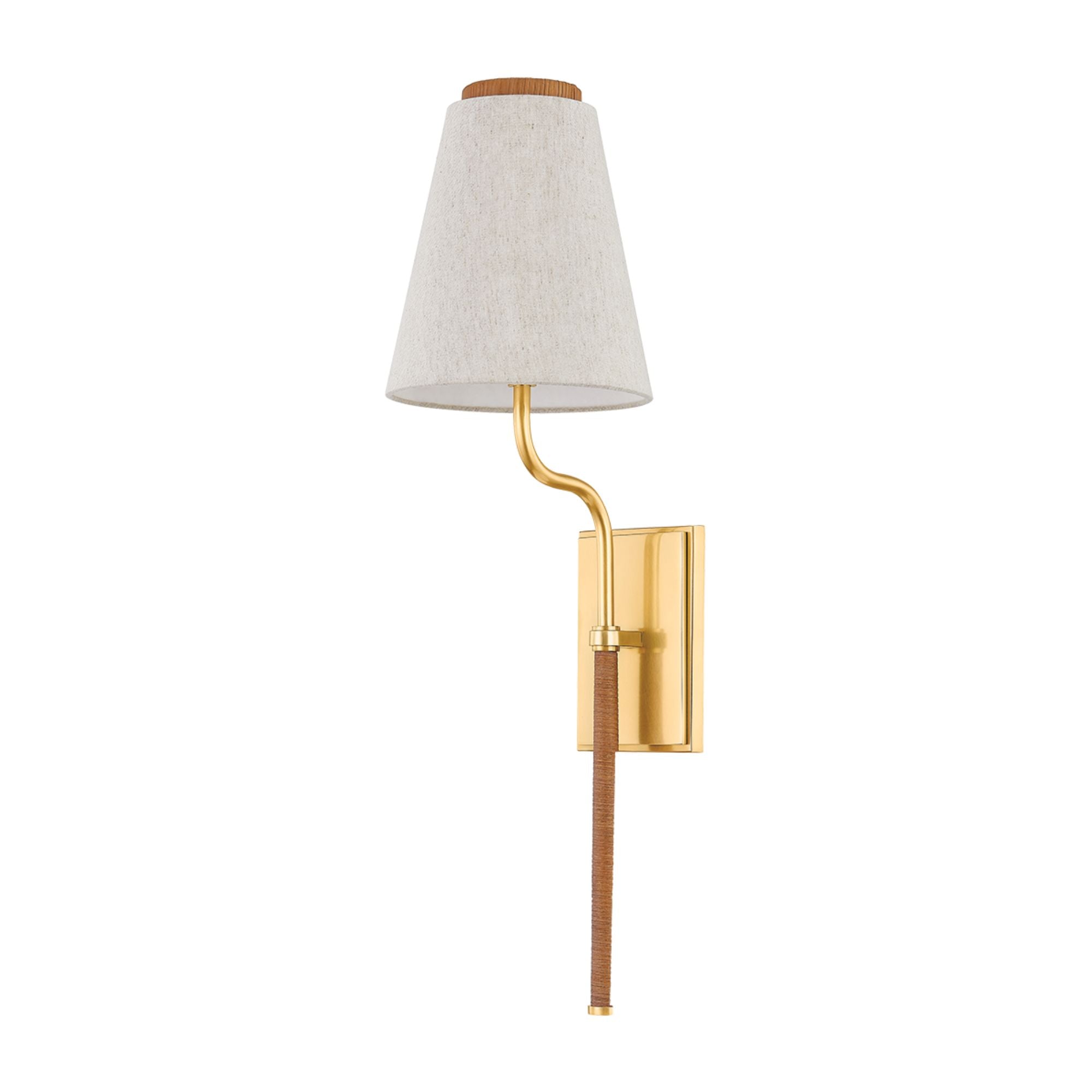 Sullivan 25" Wall Sconce, Aged Brass Finish